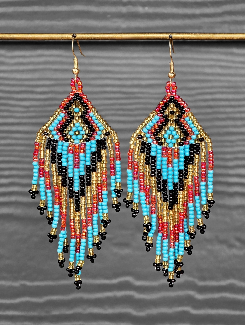 Margaux Boho Earrings Handmade Beaded Fringe Chic Jewelry Boheme